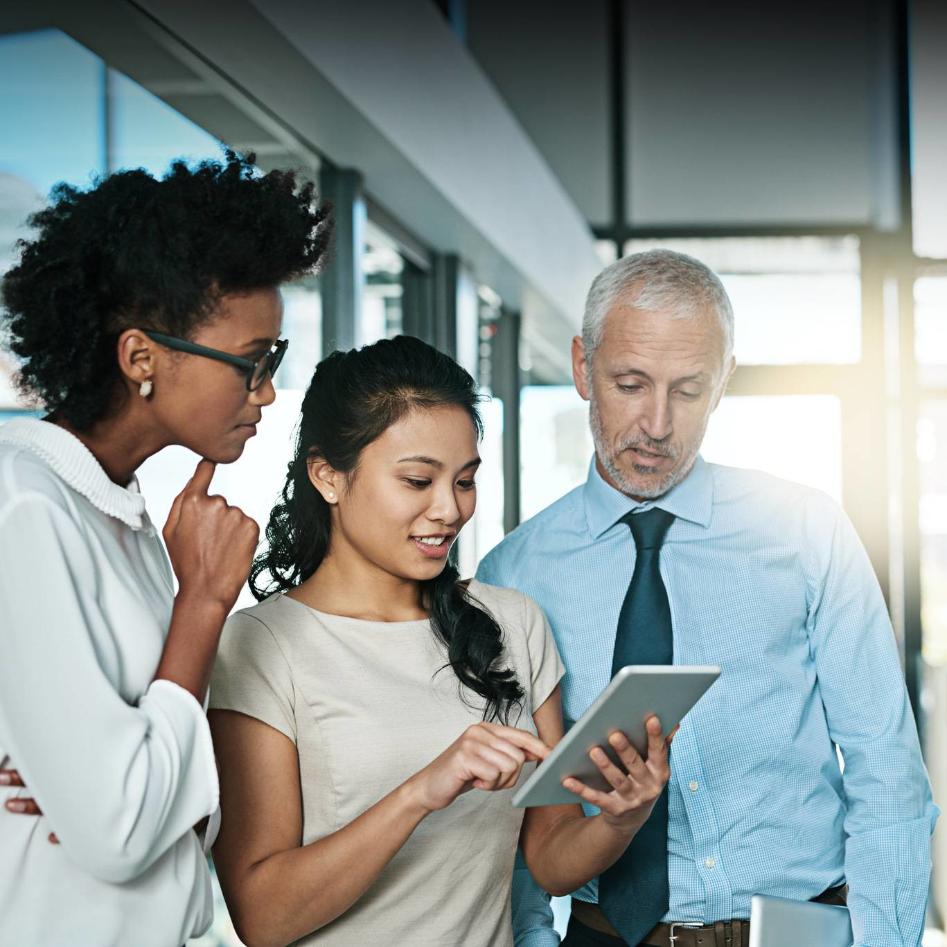 Team reviewing certifications on the Certification Tracking App